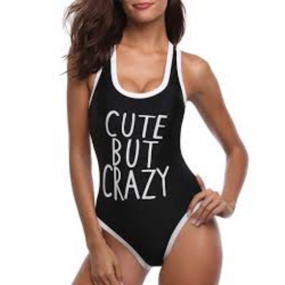 Cute but crazy one piece swimsuit